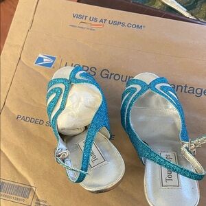 Touch Ups Blue Glitter Heels